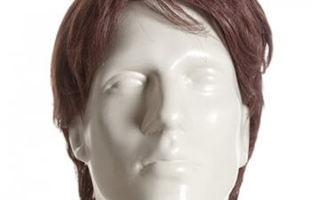 Male wig on the head of a mannequin