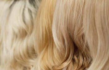 Custom-made blonde wigs.