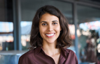 Young business woman looking confident