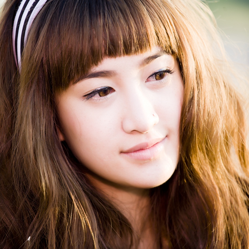 Young model smiling